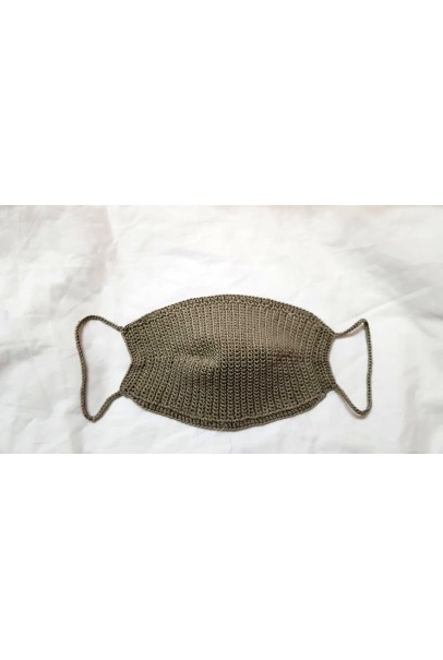 Happy Threads Handmade Crochet Cotton Masks- Grey Happy Threads Handmade Crochet Cotton Masks- Grey